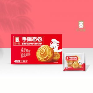 巴米熊手撕面包箱装