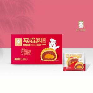 巴米熊双馅料红豆+咸蛋黄面包箱装
