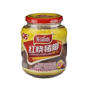 喜福临瓶装红烧猪脚罐头