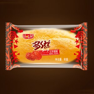 益卡菲多滋红枣蛋糕称重