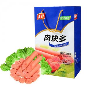 漯汇肉块多香肠手提袋装