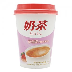 优旺滋奶茶草莓味杯装75g