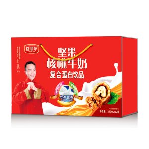 益菲尔坚果核桃牛奶250mlx12盒