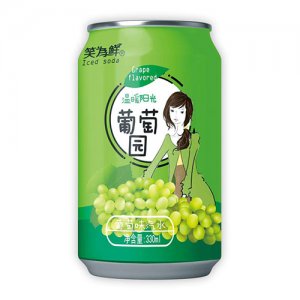 笑为鲜葡萄味汽水330ml