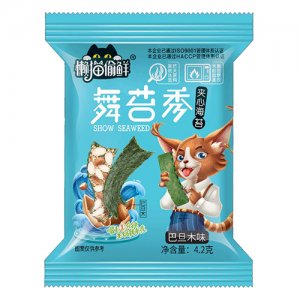 懒猫偷鲜巴旦木夹心海苔4.2g