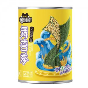 懒猫偷鲜炒米夹心海苔罐装