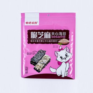 懒猫偷鲜脆芝麻夹心海苔袋装