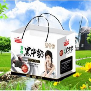 乐源高钙黑牛奶12盒手提