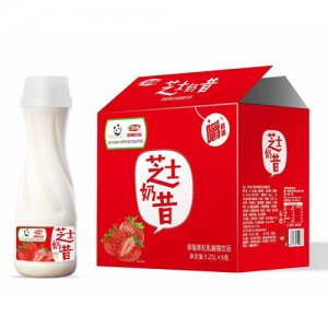 浩明芝士奶昔草莓果粒乳酸菌饮品箱装1.25Lx6瓶