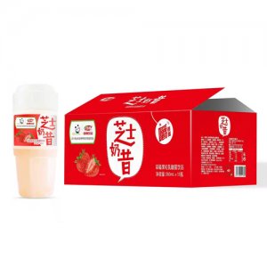 浩明芝士奶昔草莓果粒乳酸菌饮品