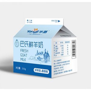 羊基巴氏鲜羊奶屋顶盒装200g