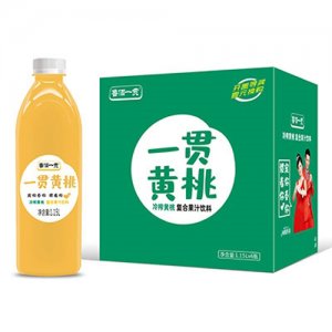 鲁佰一贯黄桃复合果汁饮料1.15L×6瓶jpg