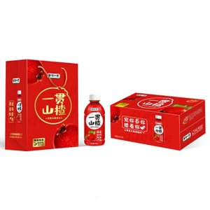 鲁佰一贯山楂果汁果肉饮料380ml×15瓶