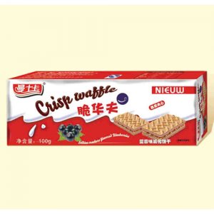 曼士卡100g蓝莓味华夫