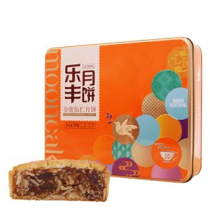 乐丰金装伍仁月饼礼盒装