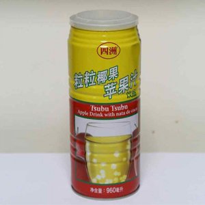 四洲粒粒椰果苹果汁饮料960ml