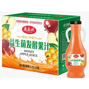 益乐欢益生菌发酵蜂蜜+苹果汁1.25Lx6