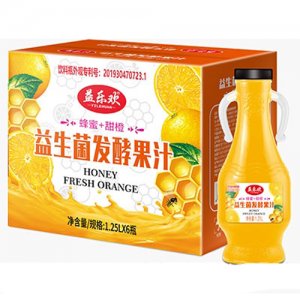 益乐欢益生菌发酵蜂蜜+甜橙汁1.25Lx6