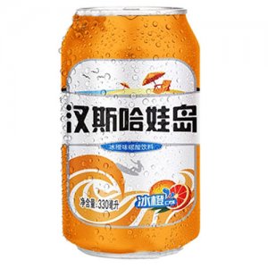 汉斯哈娃岛冰橙味碳酸饮料330ml