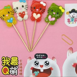 喜果乐卡通KT猫棒棒糖50g