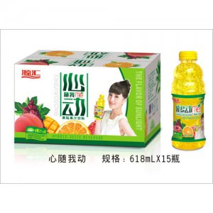 源汇心动果粒果汁饮料618mlx15瓶