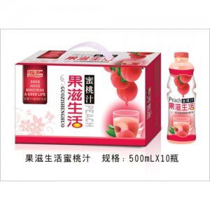源汇果滋生活蜜桃汁500mlx10瓶