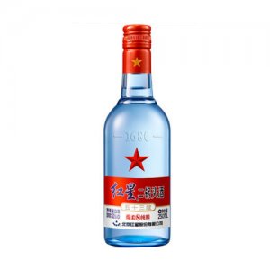 北京红星二锅头53度蓝瓶绵柔250ml