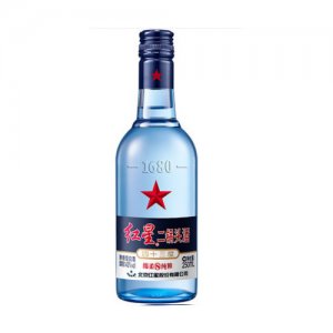 北京红星二锅头43度蓝瓶绵柔250ml
