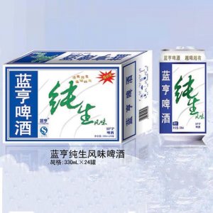 蓝亨纯生风味啤酒罐装