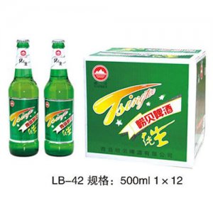 崂贝纯生啤酒500ml