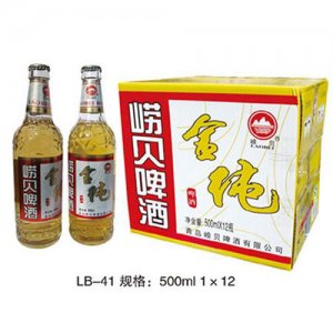 崂贝金纯啤酒