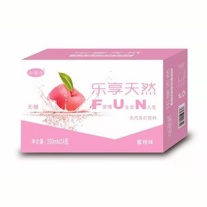 小封号乐享天然无汽苏打饮料蜜桃味