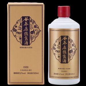 52度谷养康粮食酒优级金500ml白酒