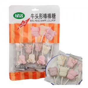 绿活牛头形棒棒糖52g