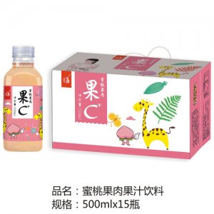 九州华洋果C蜜桃果肉果汁饮料简箱