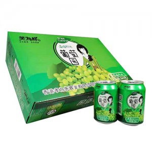 笑为鲜葡萄味汽水330mlx24罐
