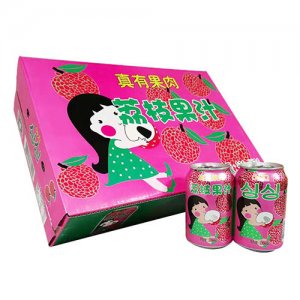 笑为鲜荔枝果汁礼盒330mlx24罐