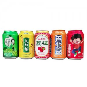 笑为鲜果味汽水饮料330ml