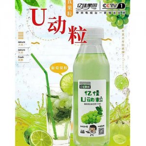 亿佳果园U动粒葡萄果粒果汁饮料380ml