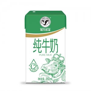 现代牧业纯牛奶250ml