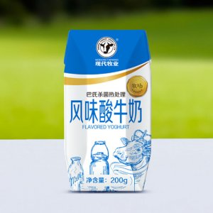 现代牧业风味酸牛奶200g