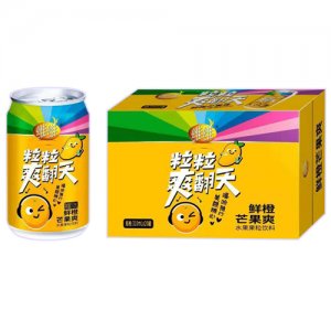 维维粒粒爽翻天鲜橙芒果爽果粒饮料310mlx20罐