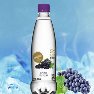 活力恩5℃含气葡萄味苏打饮料500ml