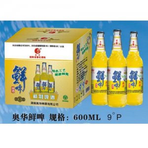 奥华9度鲜啤酒600ml