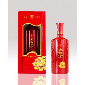 川酒千杯少红樽浓香型白酒500ml