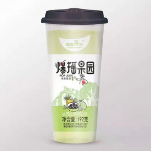 嗨喝泡吧爆摇果园冷热双泡奶茶 冰雪仙草味