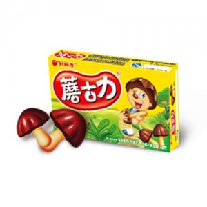 好丽友蘑古力牛奶巧克力味