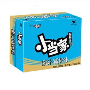 统一小当家干脆面蜜汁猪排味26克x44袋
