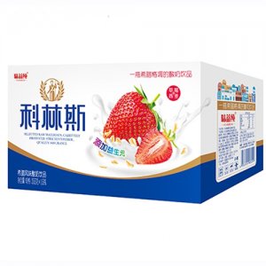 味益纯科林斯希腊风味酸奶草莓味335mlx15