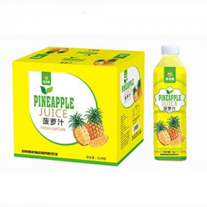 豫浪鑫呆小萌菠萝汁果汁饮料1Lx8瓶